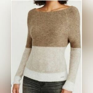 Abercrombie & Fitch Women's Knit Sweater Colorblock  Scoop Neck Size S